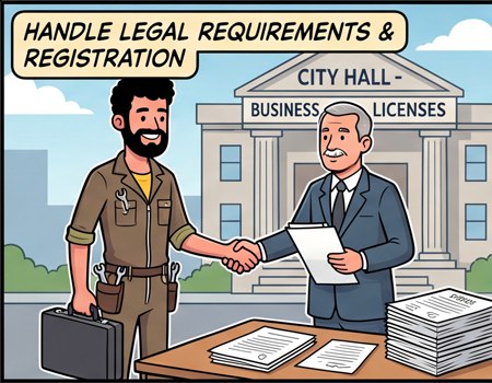 Handle Legal Requirements and registration