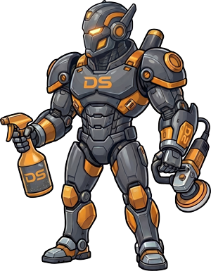 Detailer System Mascot Looking Left